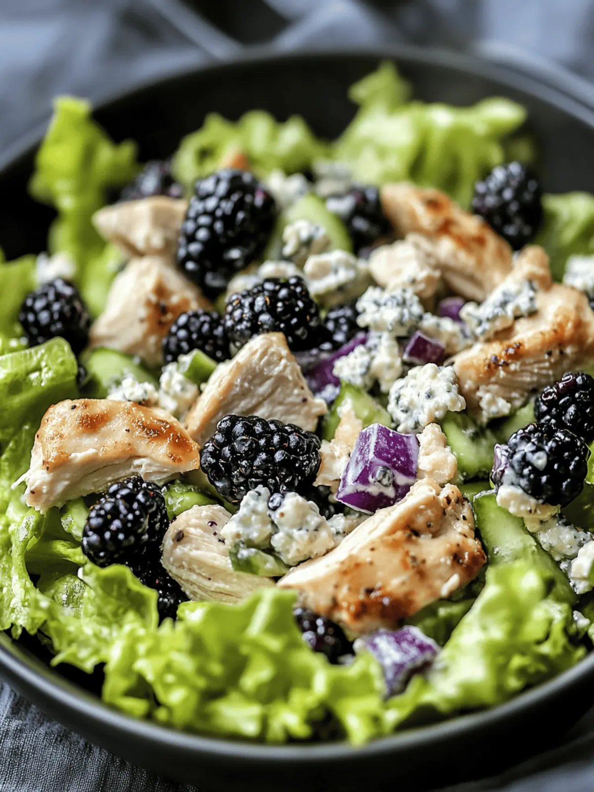 Keto-Friendly Blackberry Cottage Cheese Chicken Salad