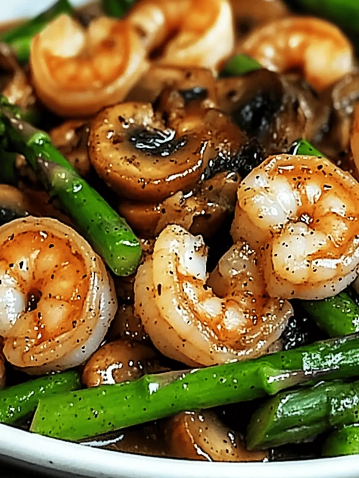 Shrimp and Asparagus Stir-Fry with Mushrooms