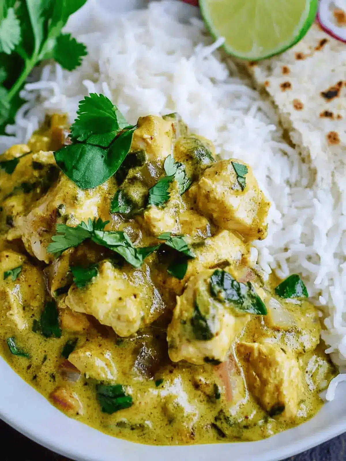 Slow Cooker Basil Chicken Coconut Curry
