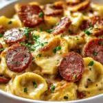 Crockpot Pierogi Casserole with Kielbasa
