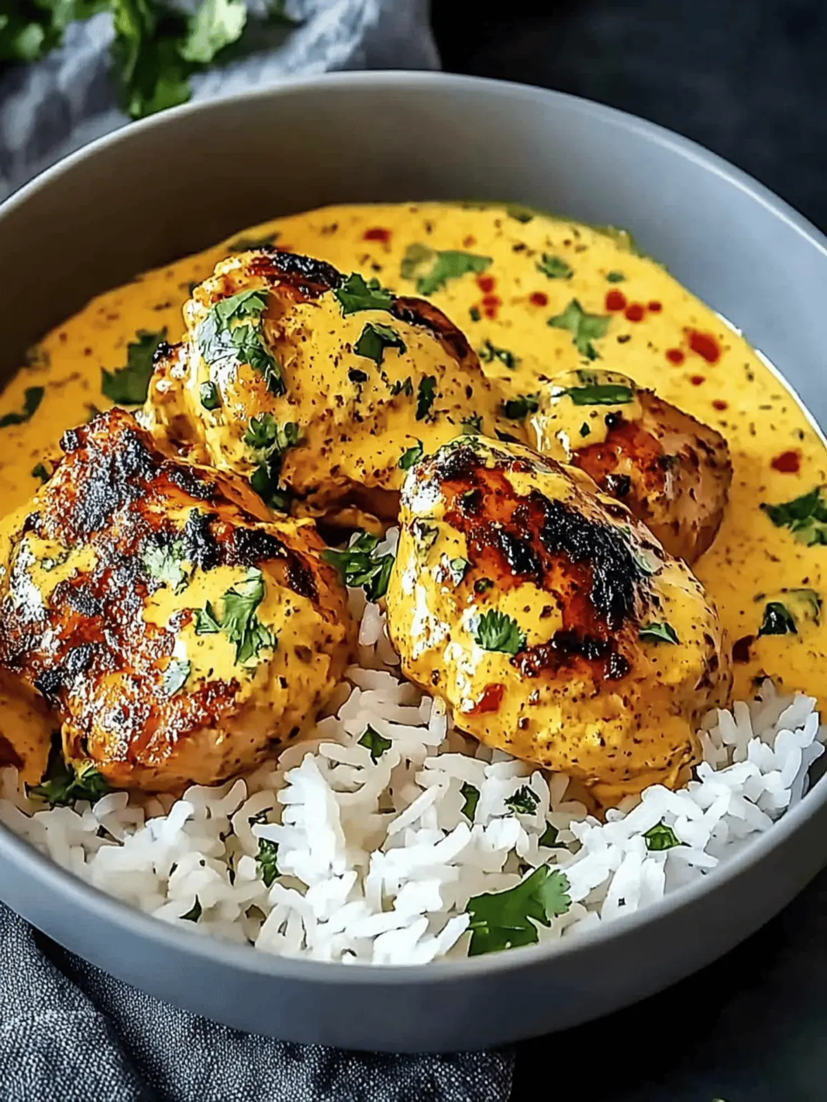 Creamy Peri-Peri Chicken with Rice