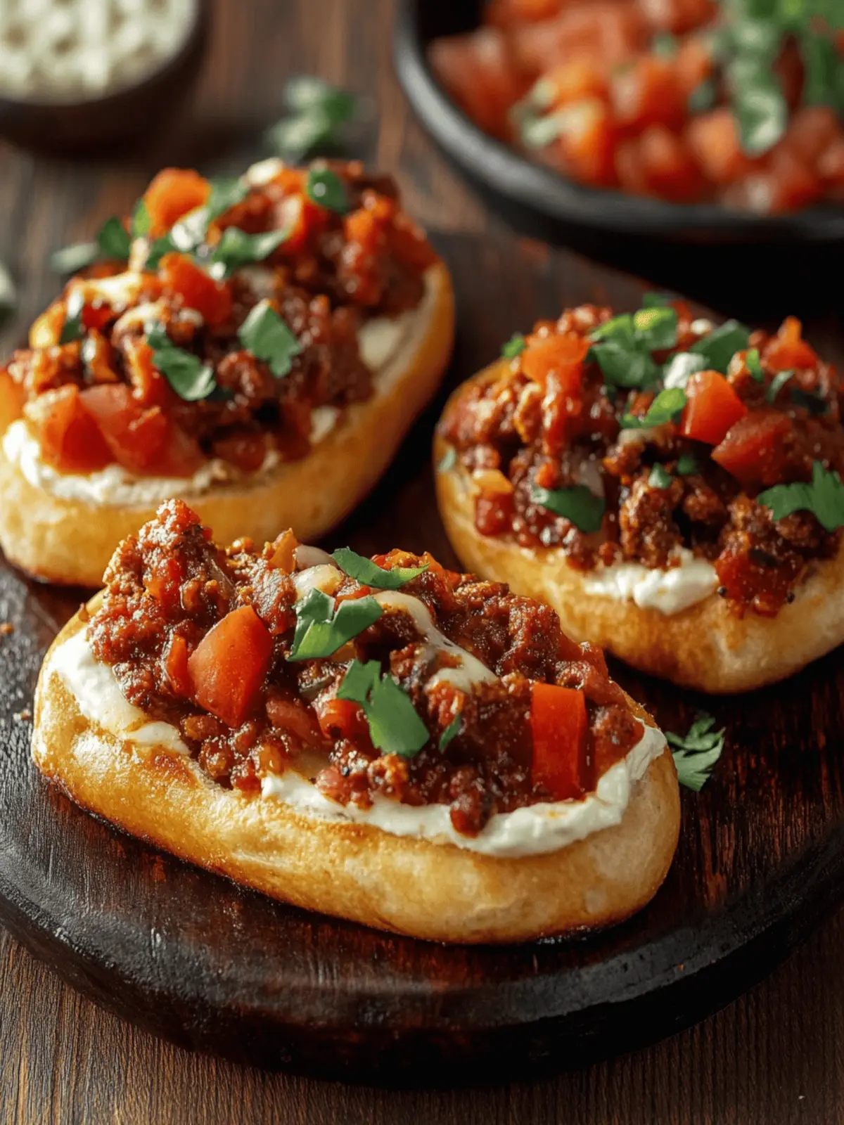 Molletes con Chorizo
