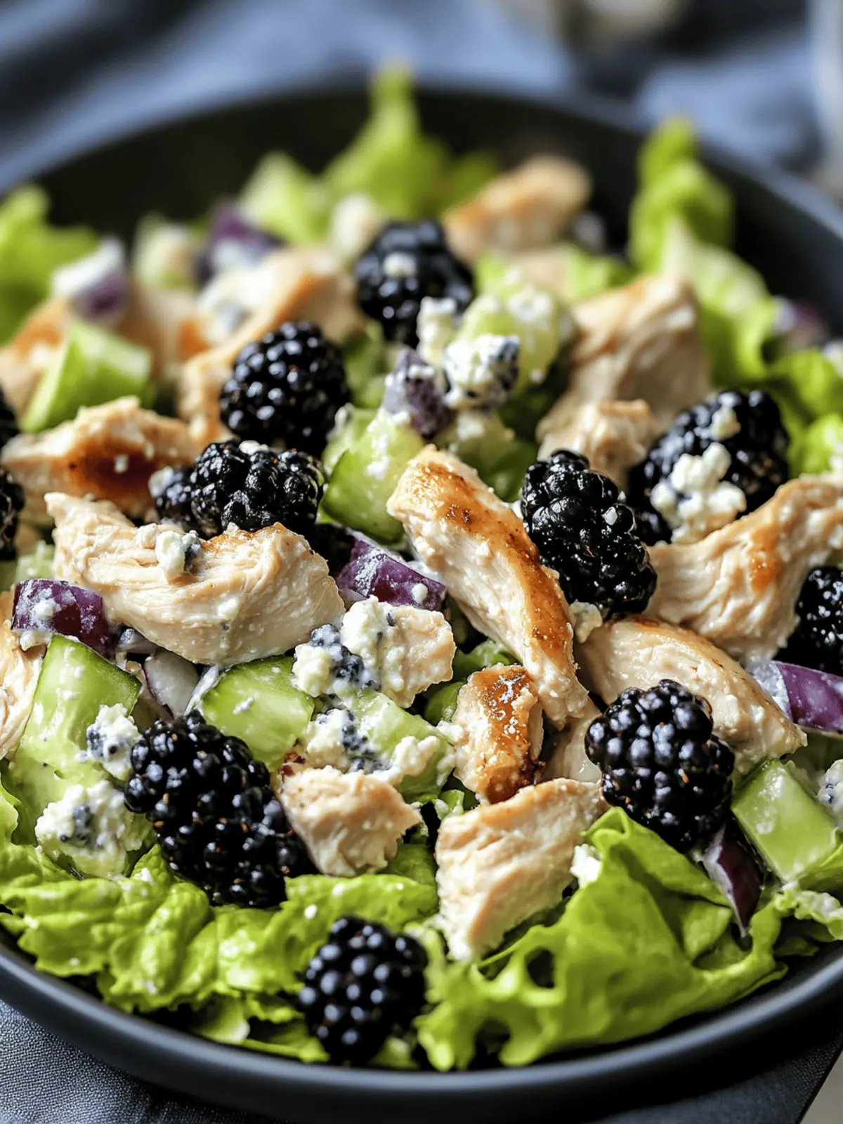 Keto-Friendly Blackberry Cottage Cheese Chicken Salad