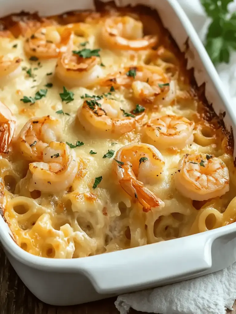 Shrimp Scampi Pasta Bake
