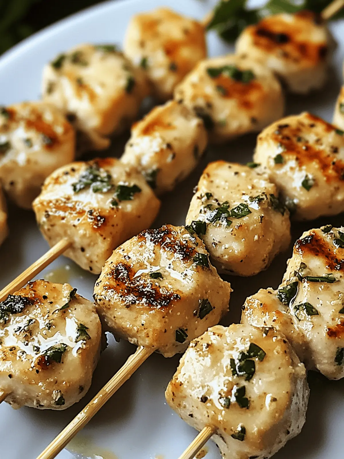 Garlic Parmesan Chicken Kebabs