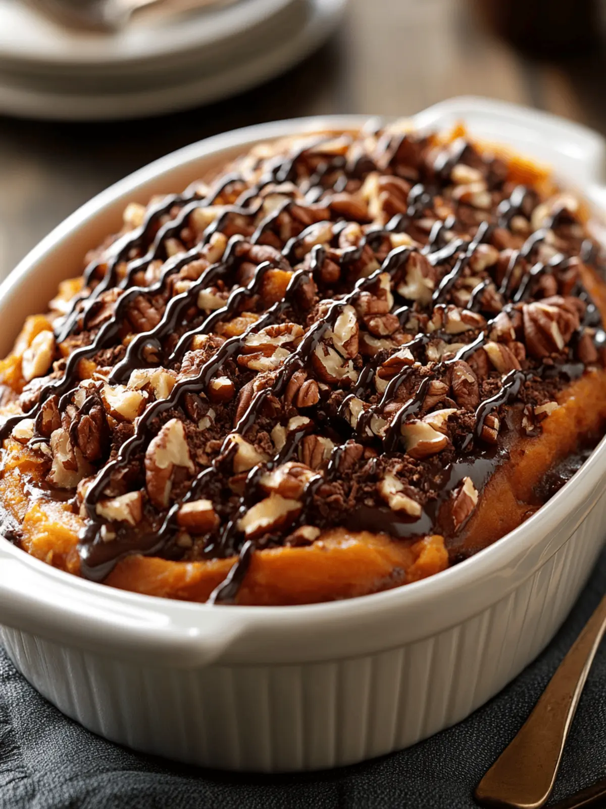 Chocolate-Pecan Sweet Potato Casserole