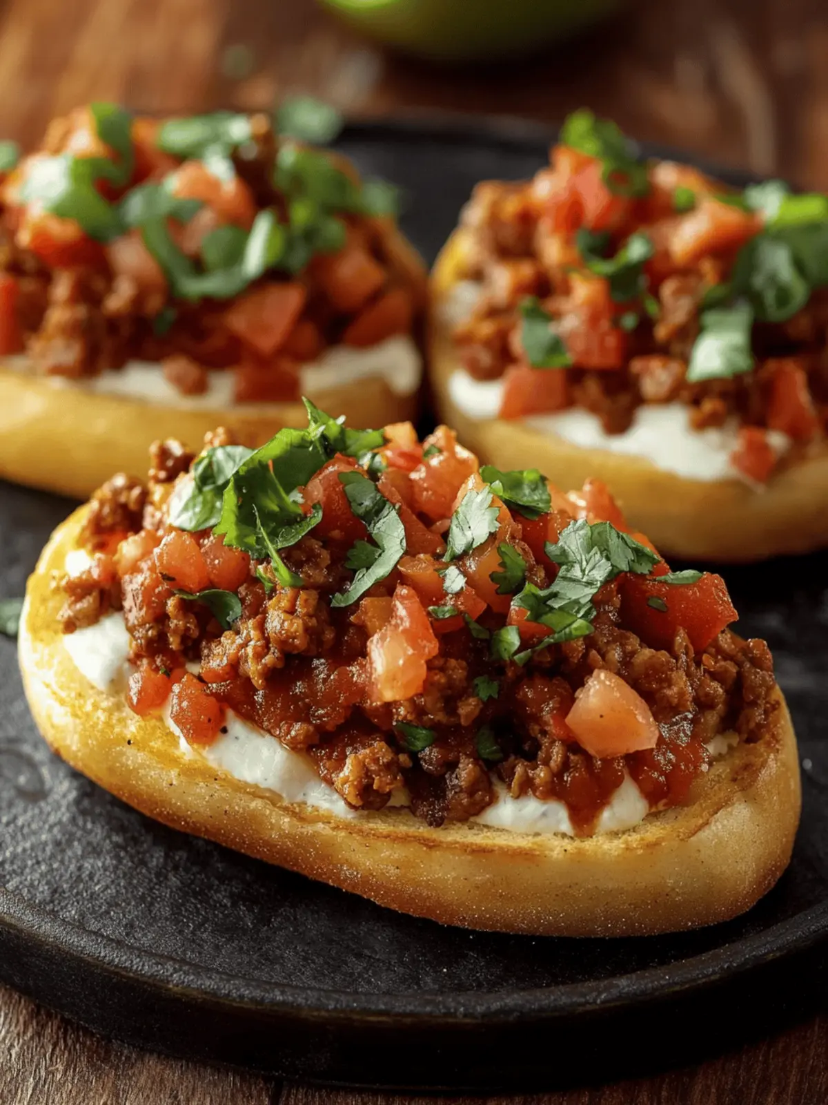 Molletes con Chorizo