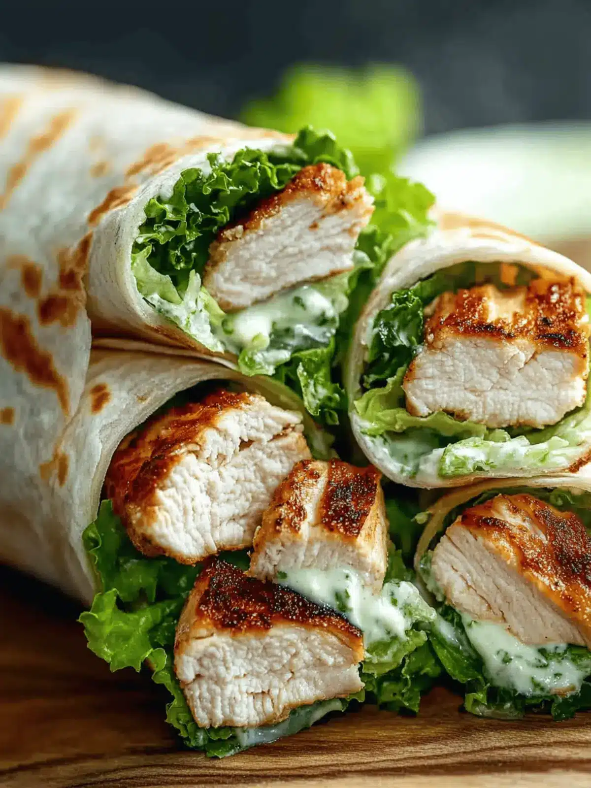 Easy Chicken Caesar Wraps Recipe