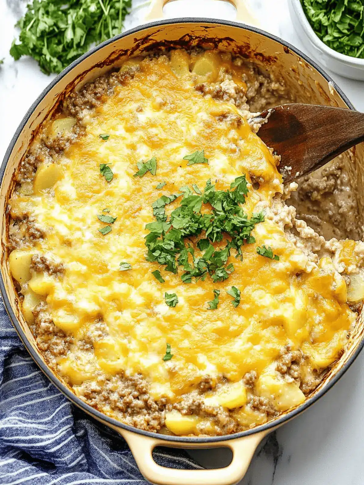 Easy Cheesy Hamburger and Potato Casserole