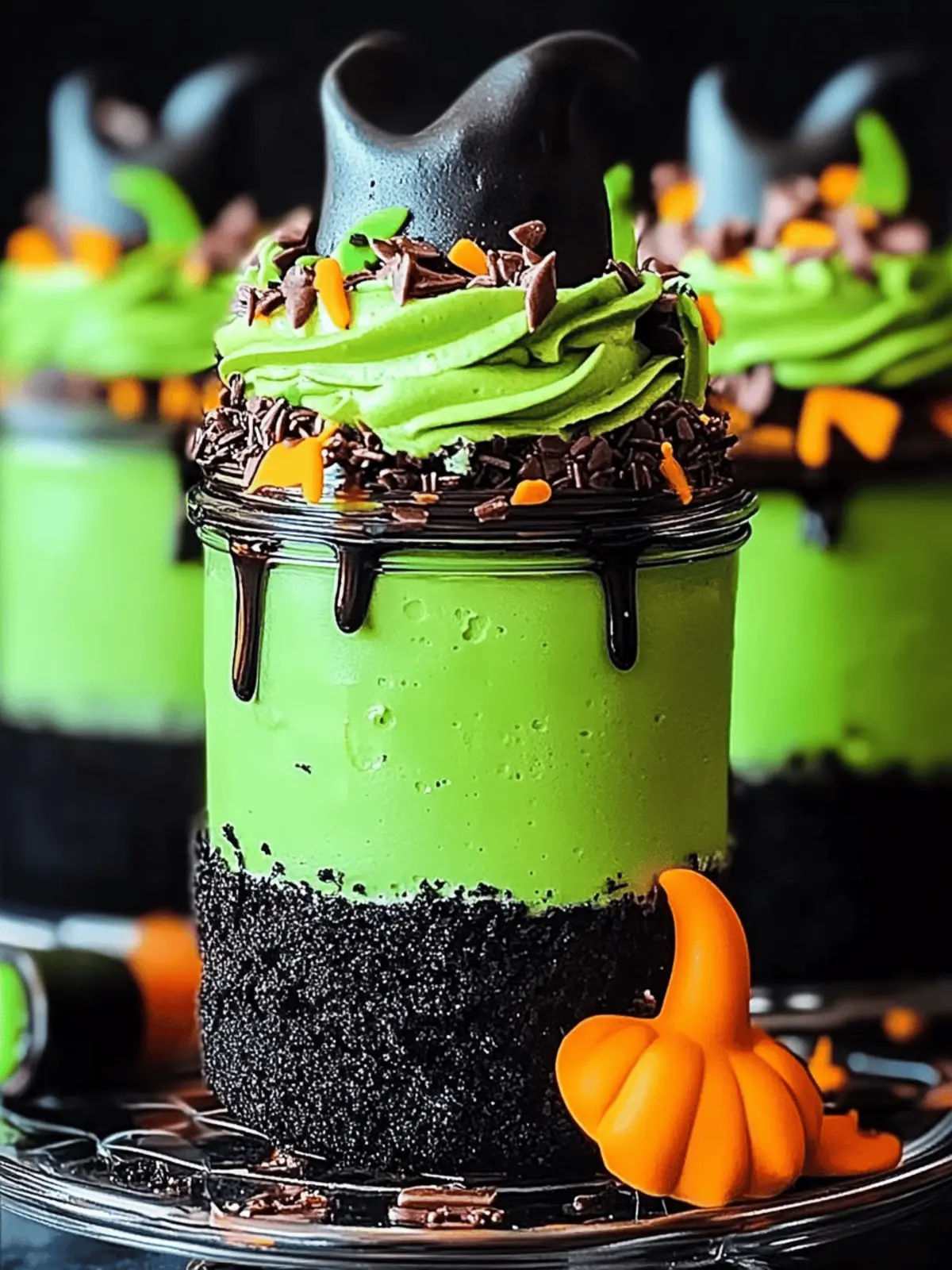 Witches Brew Halloween Cake Jars