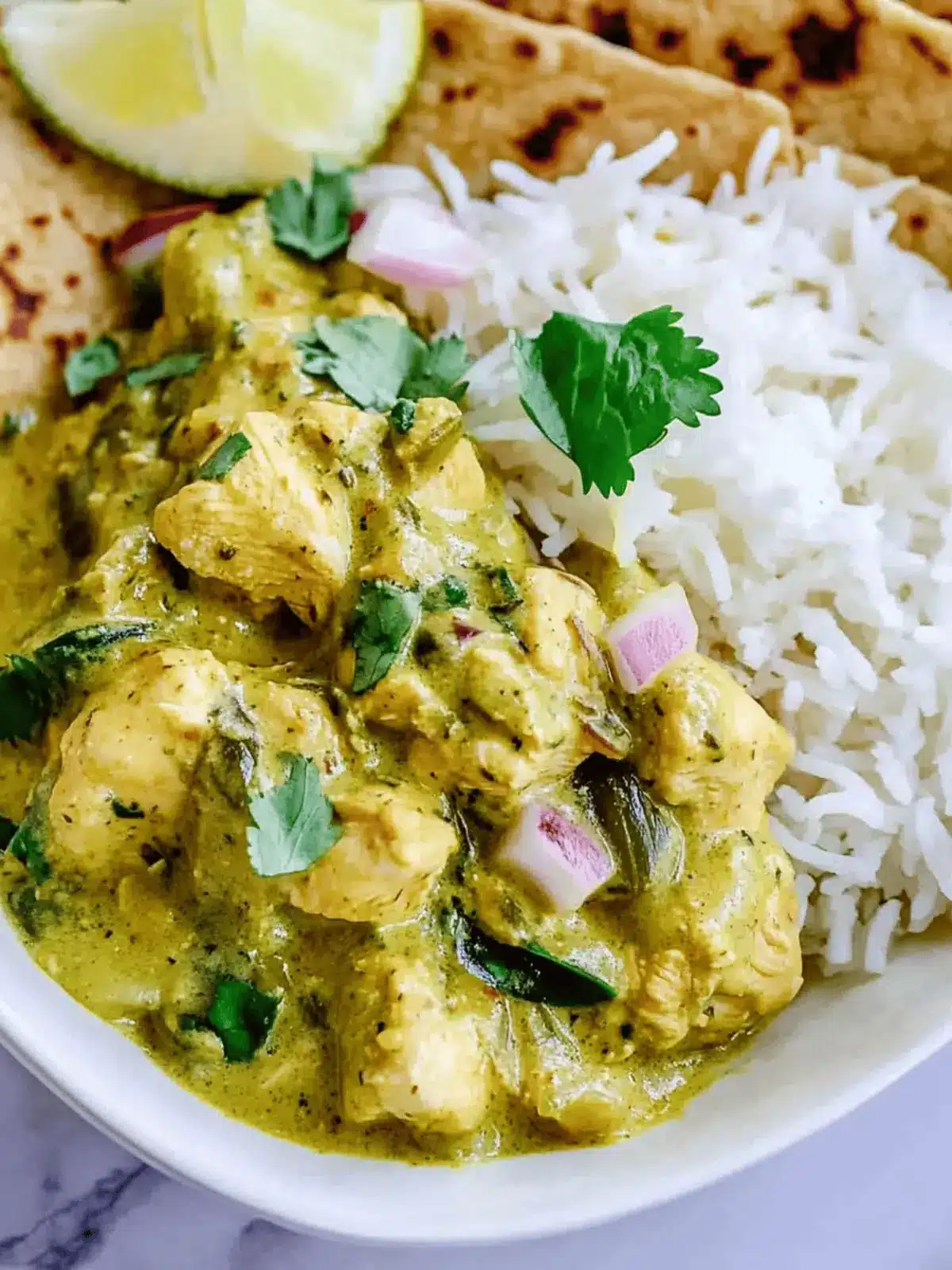 Slow Cooker Basil Chicken Coconut Curry