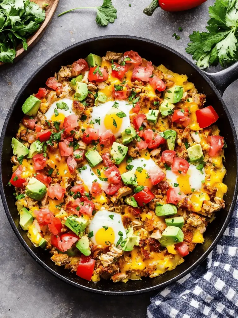 Southwest Turkey and Egg Breakfast Skillet
