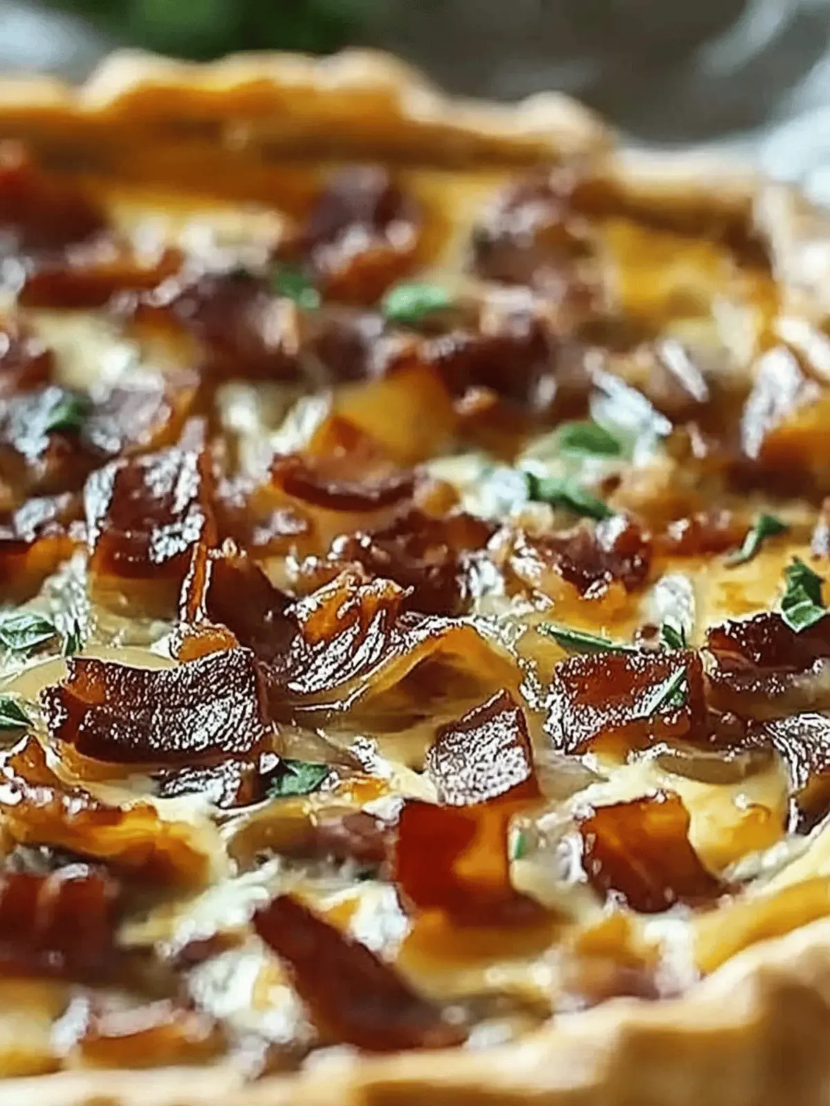 Caramelized Onion and Bacon Quiche