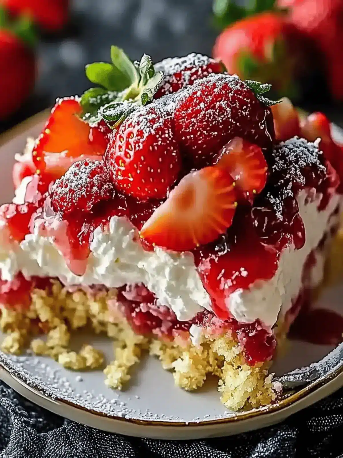 Irresistible Strawberry Cheesecake Dump Cake Recipe Delight