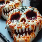 Cheesy Halloween Pizza Skulls
