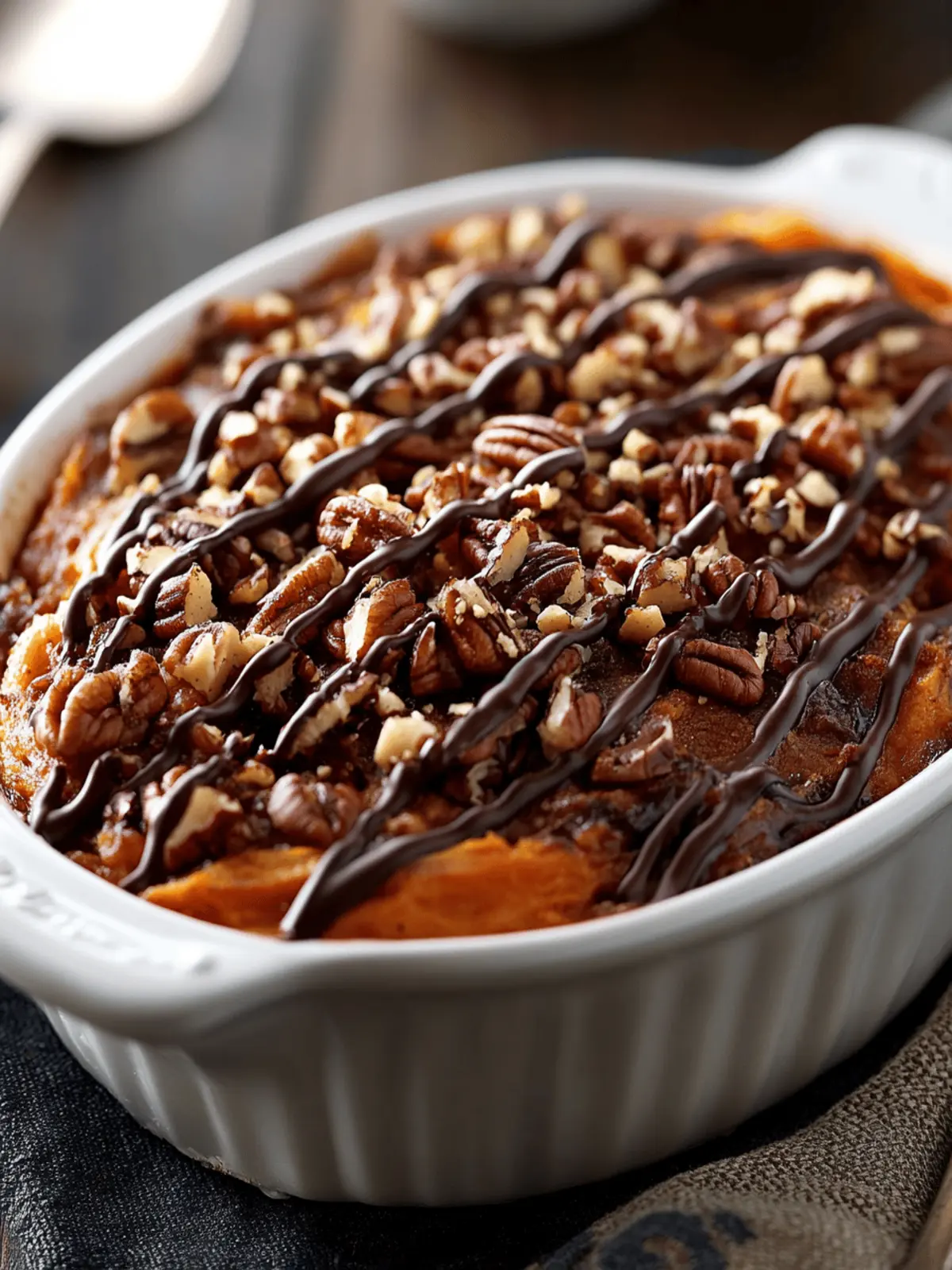 Chocolate-Pecan Sweet Potato Casserole