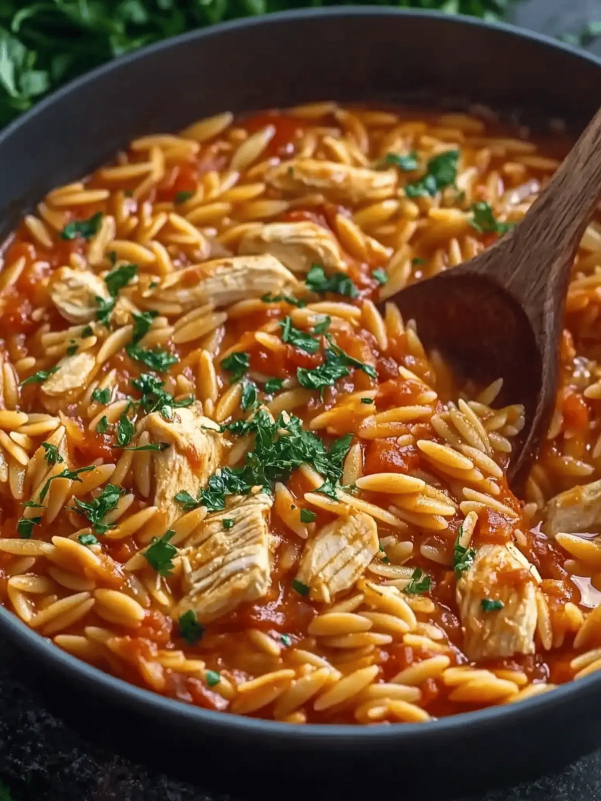 Creamy Tomato Orzo with Chicken Recipe