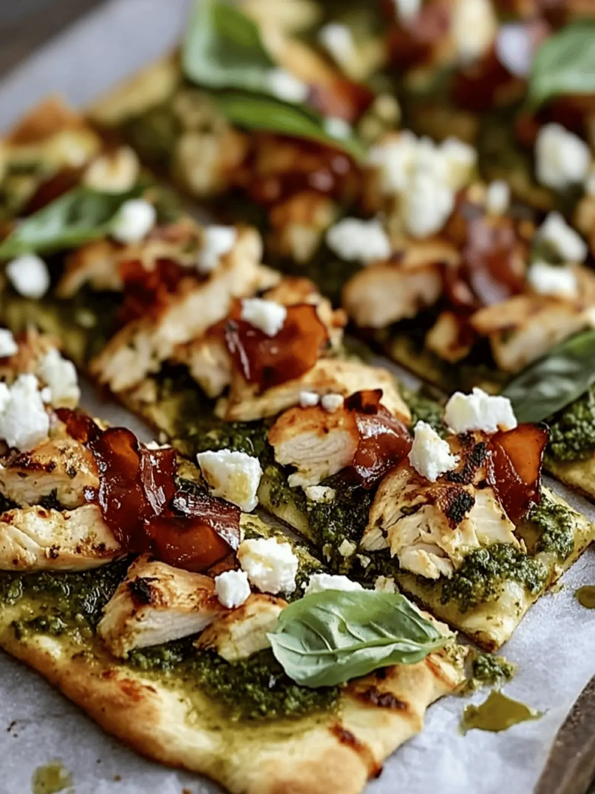 Pesto Chicken Flatbread