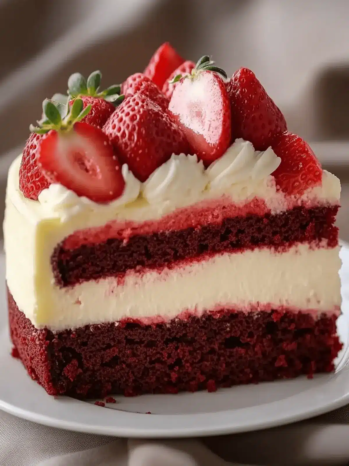 Red Velvet Strawberry Cheesecake Recipe