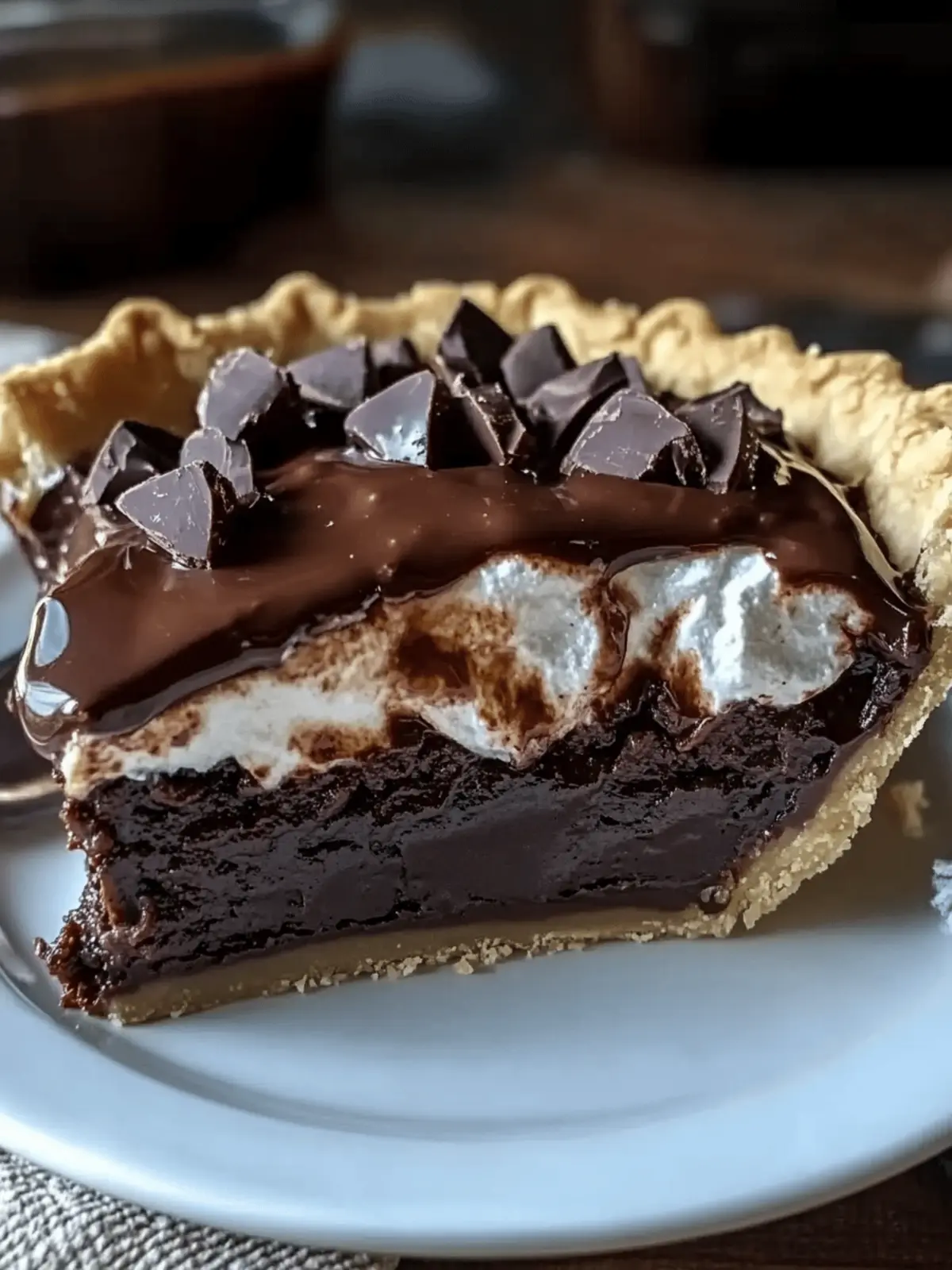 Decadent Hot Fudge Pie