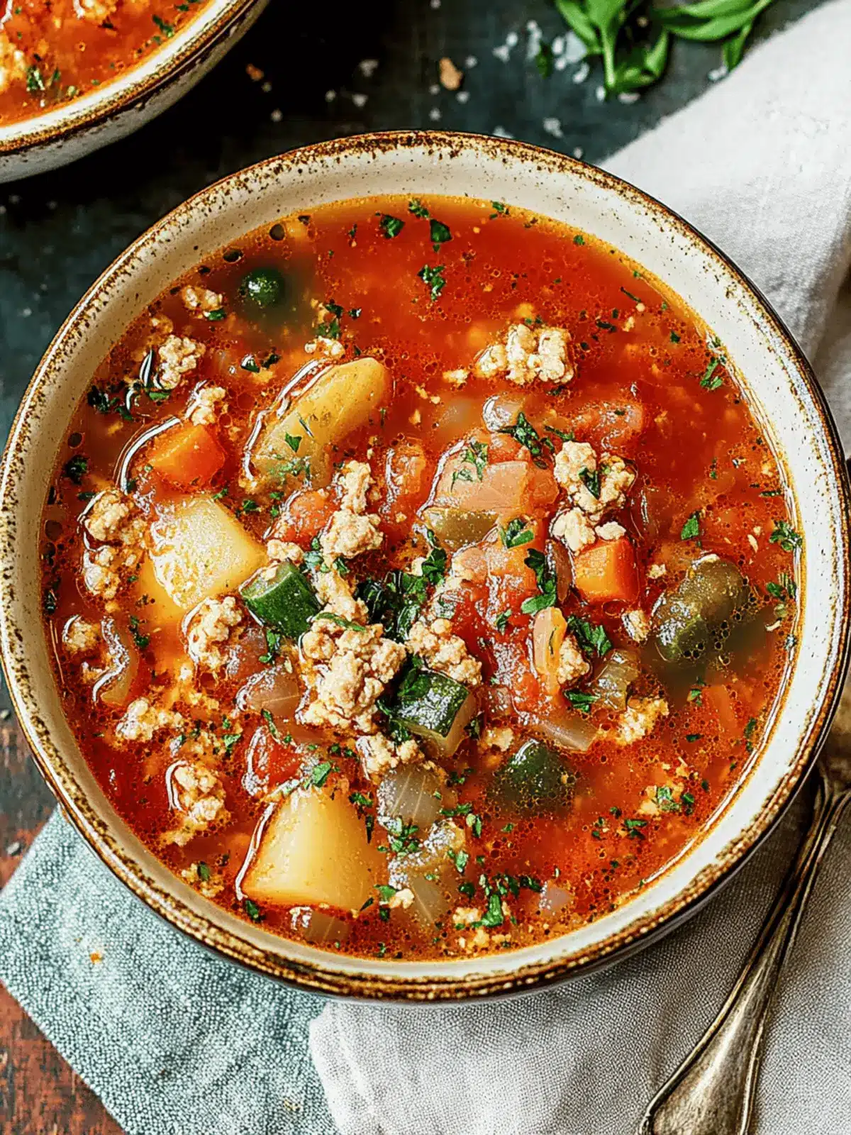 Ground Turkey Vegetable Soup