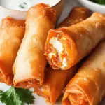 Delicious Buffalo Chicken Egg Rolls