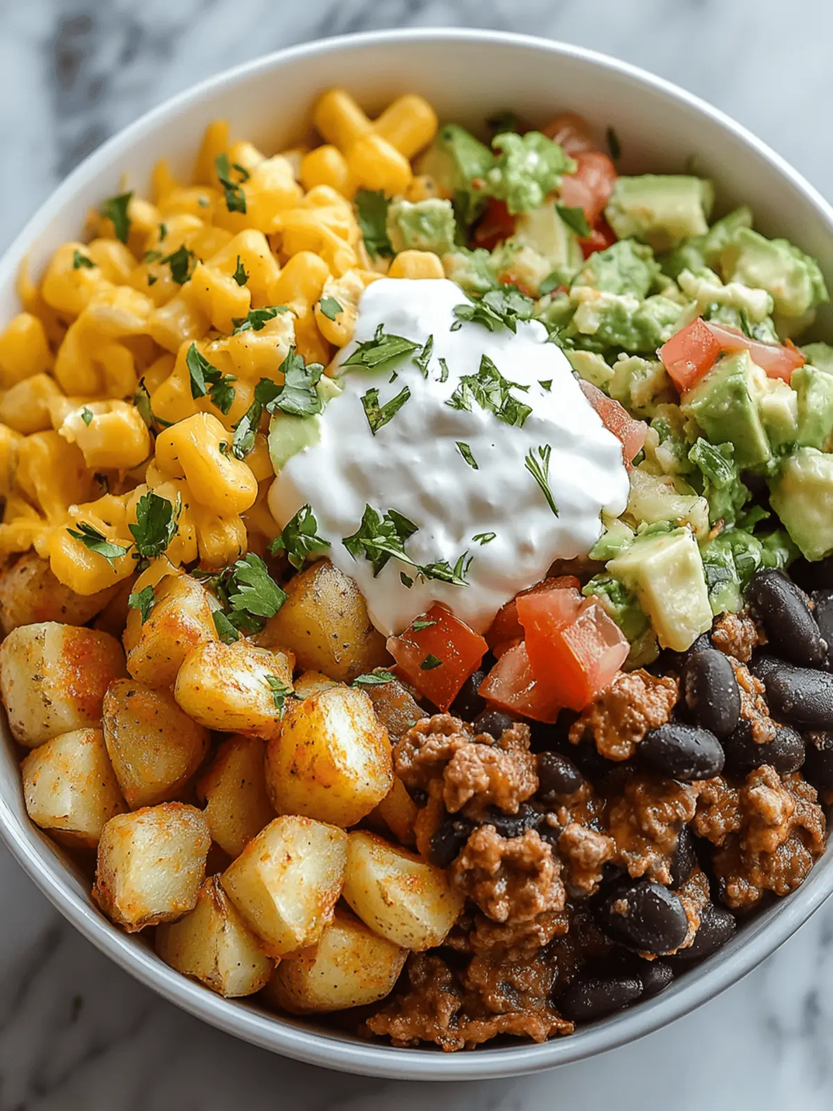 Southwestern Cheesy Potato Bowl