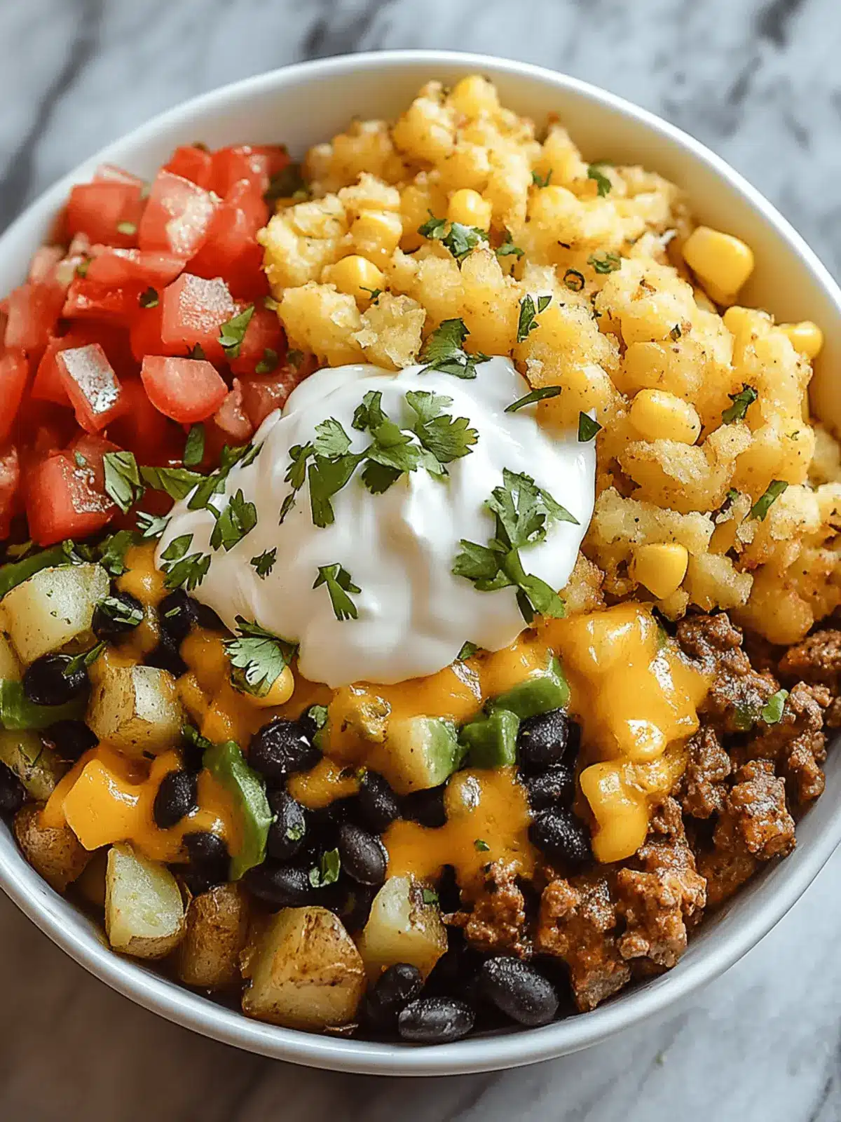 Southwestern Cheesy Potato Bowl