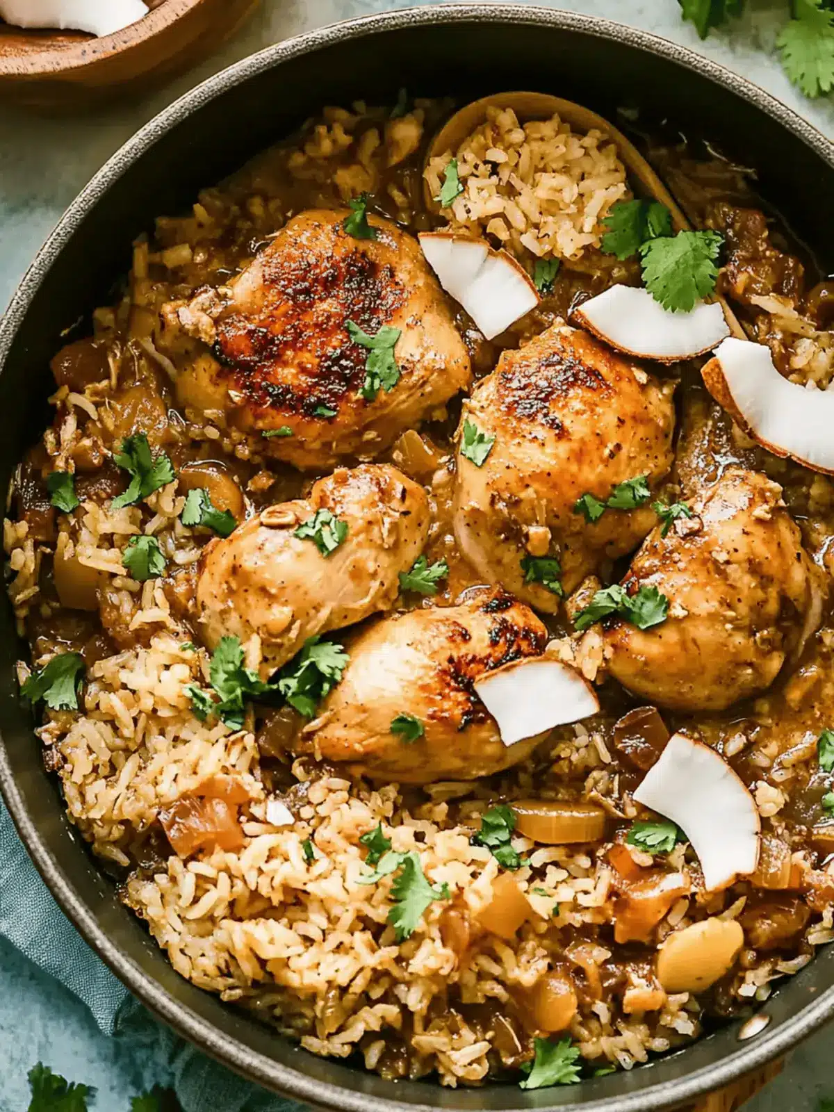 One Pot Hawaiian Chicken and Coconut Rice