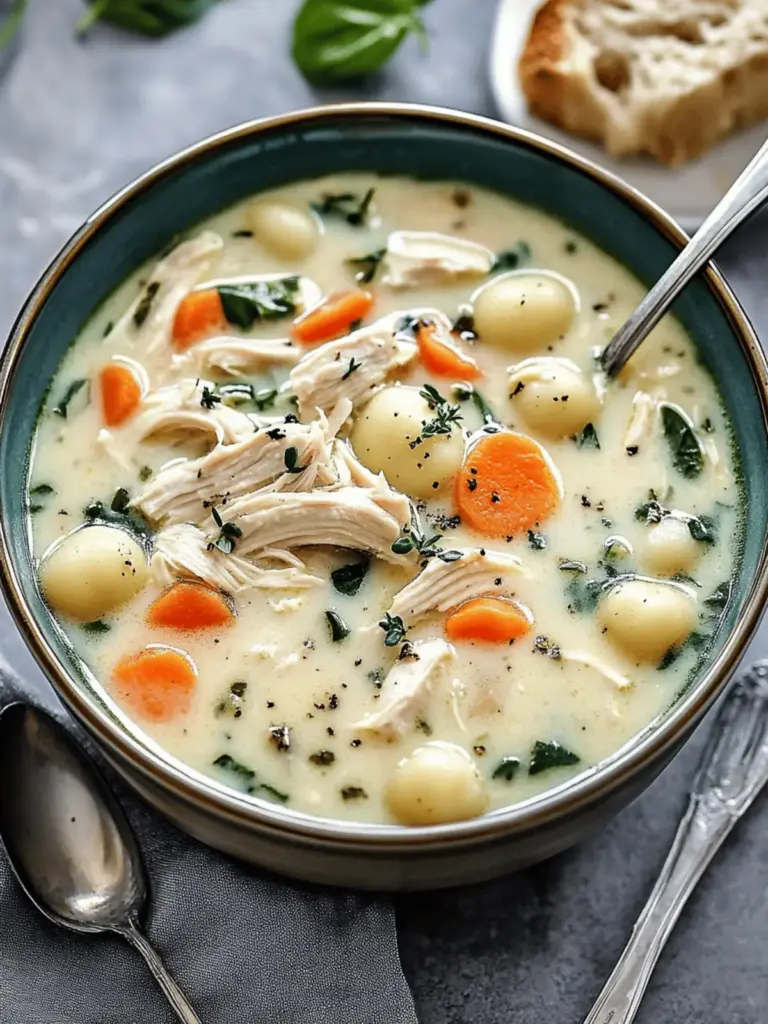 Creamy Crockpot Chicken Gnocchi Soup