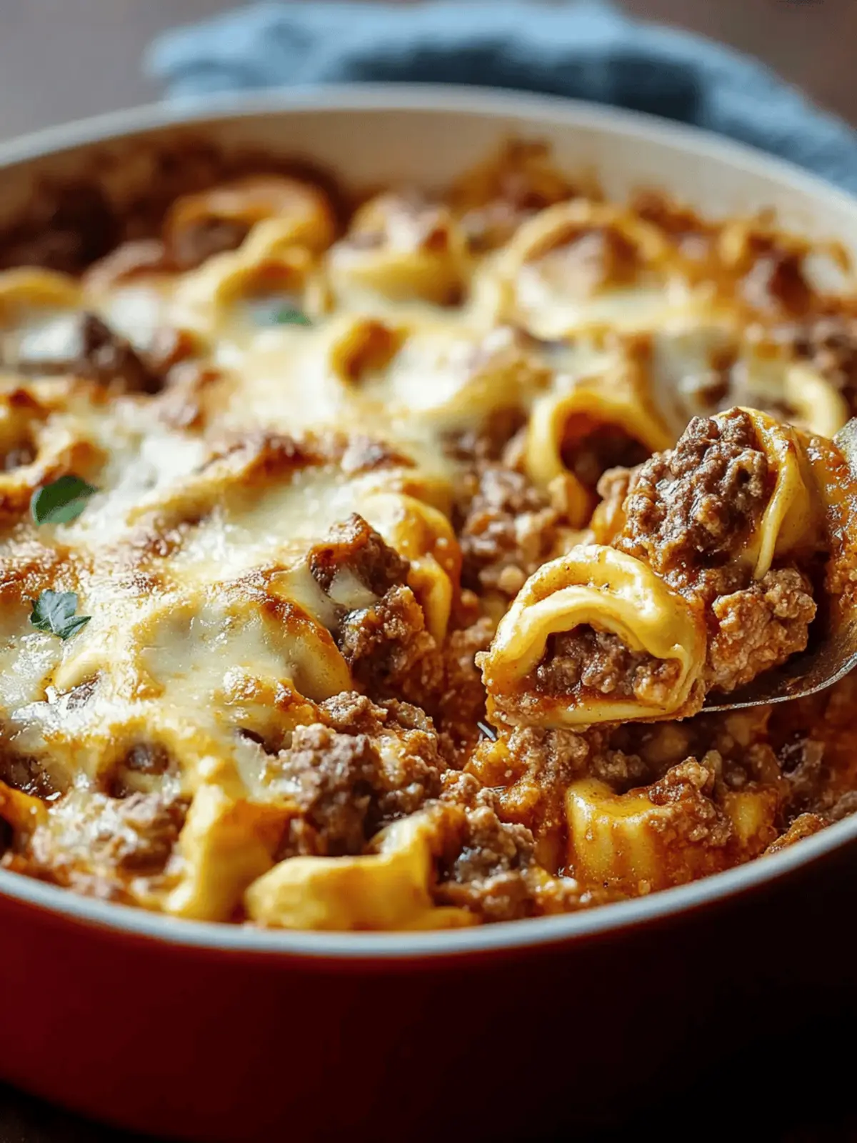 Beefy Tortellini Bake