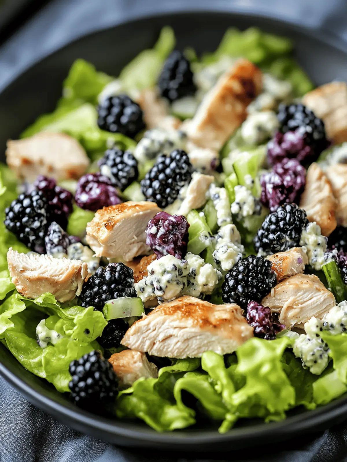 Keto-Friendly Blackberry Cottage Cheese Chicken Salad