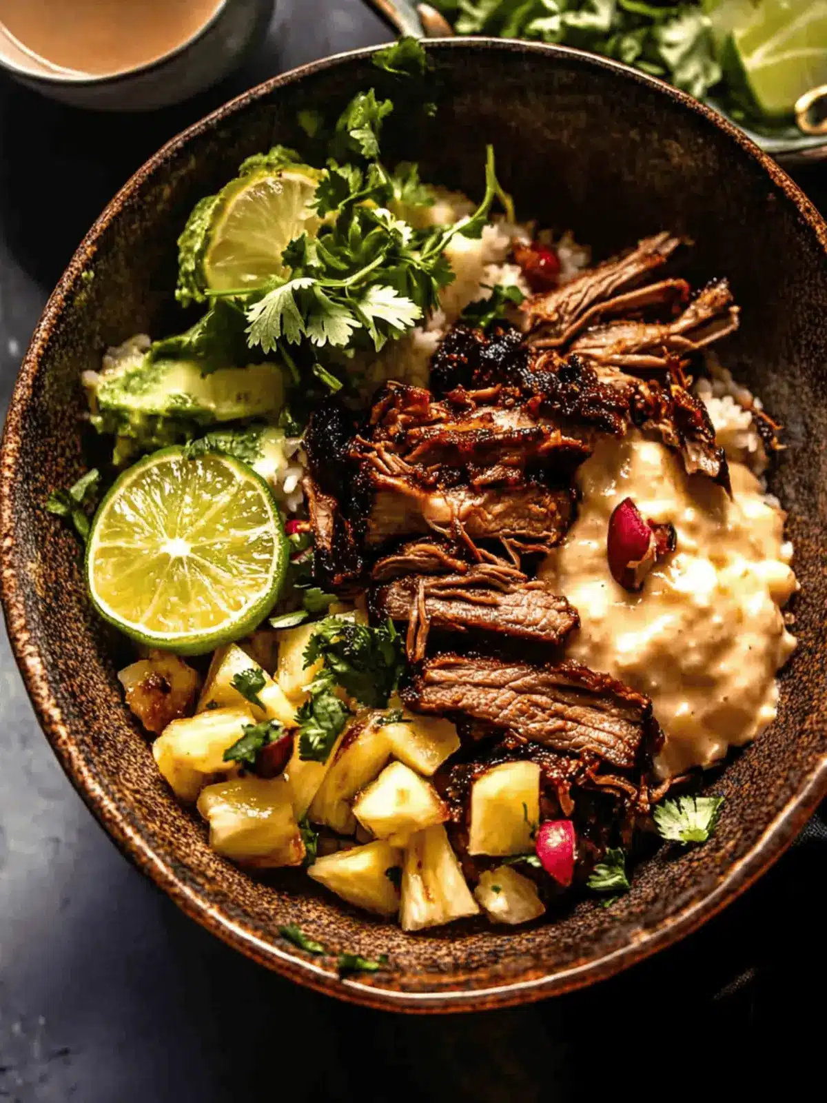 Crockpot Chipotle Pineapple Pot Roast Bowls