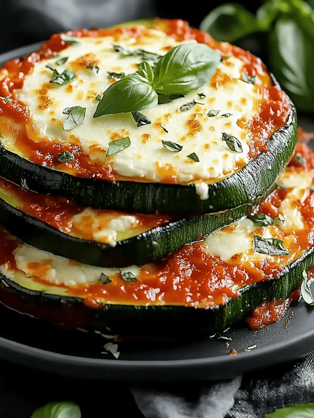 Zucchini Ricotta Melts with Marinara
