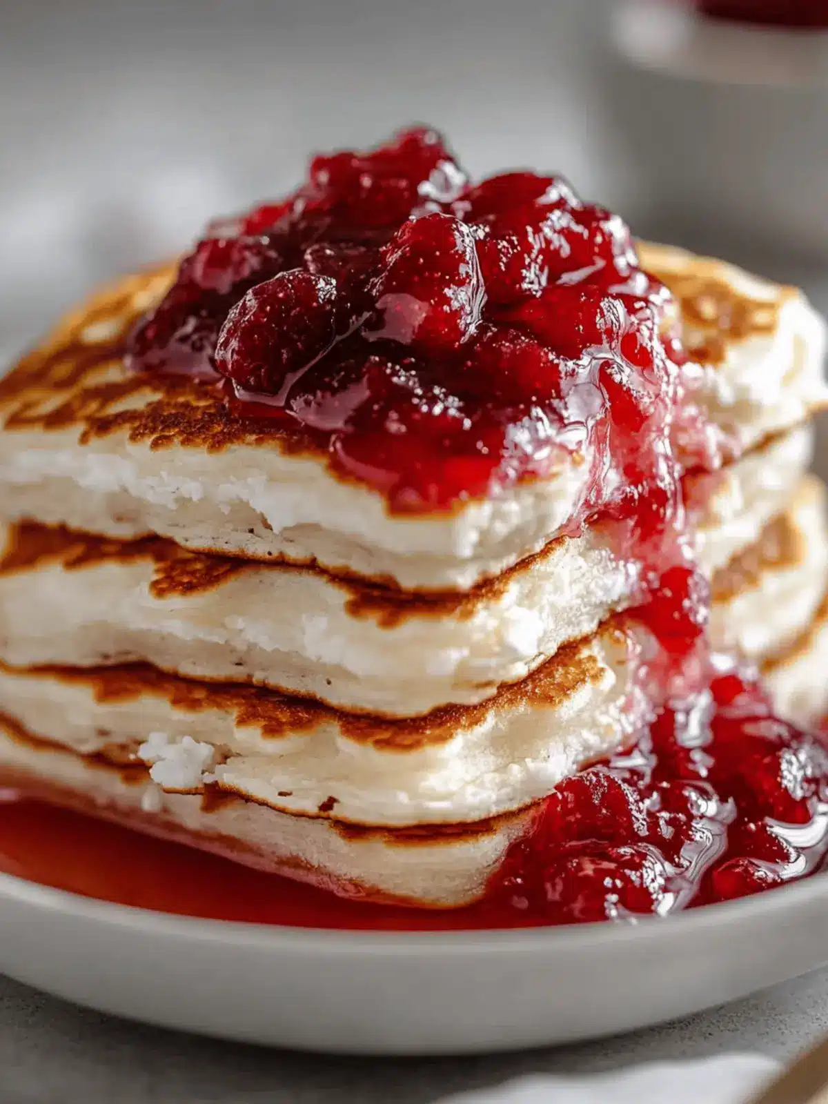 Cream Cheese Jam Pancakes