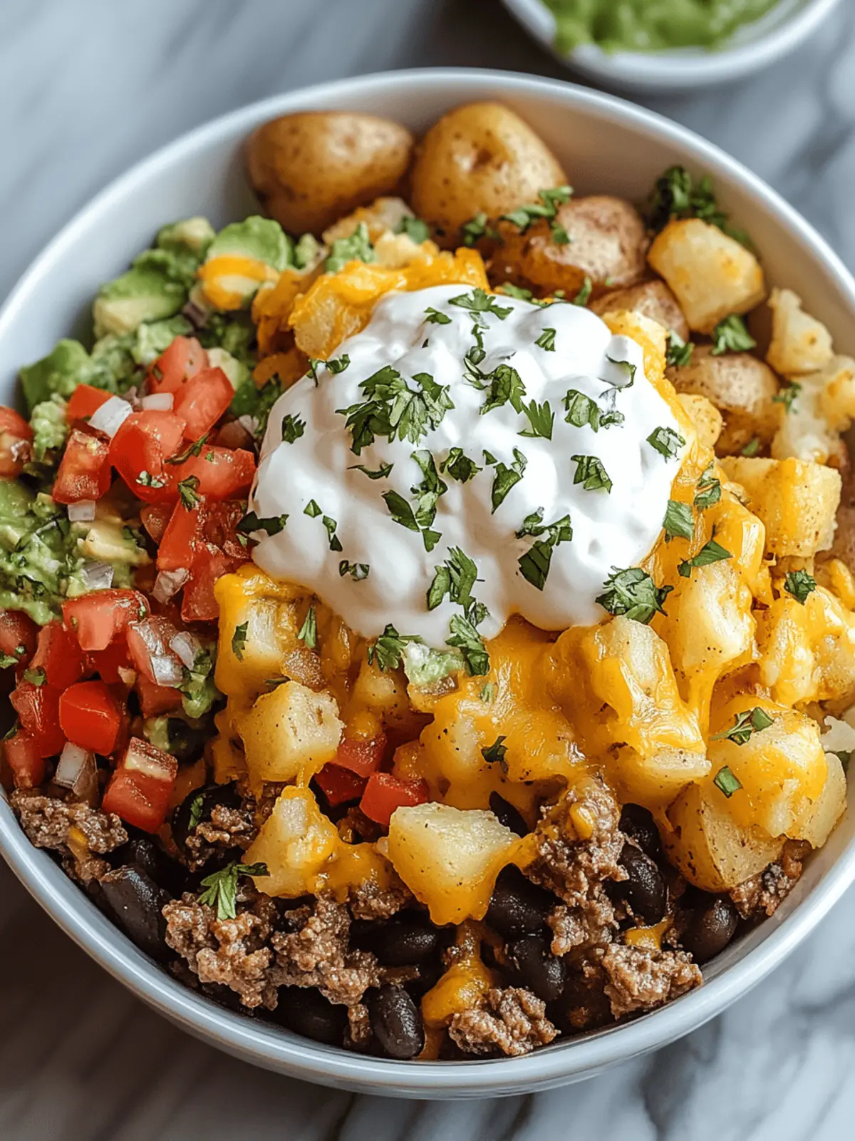 Southwestern Cheesy Potato Bowl