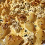 Creamy Parmesan Chicken Shells with Melted Mozzarella