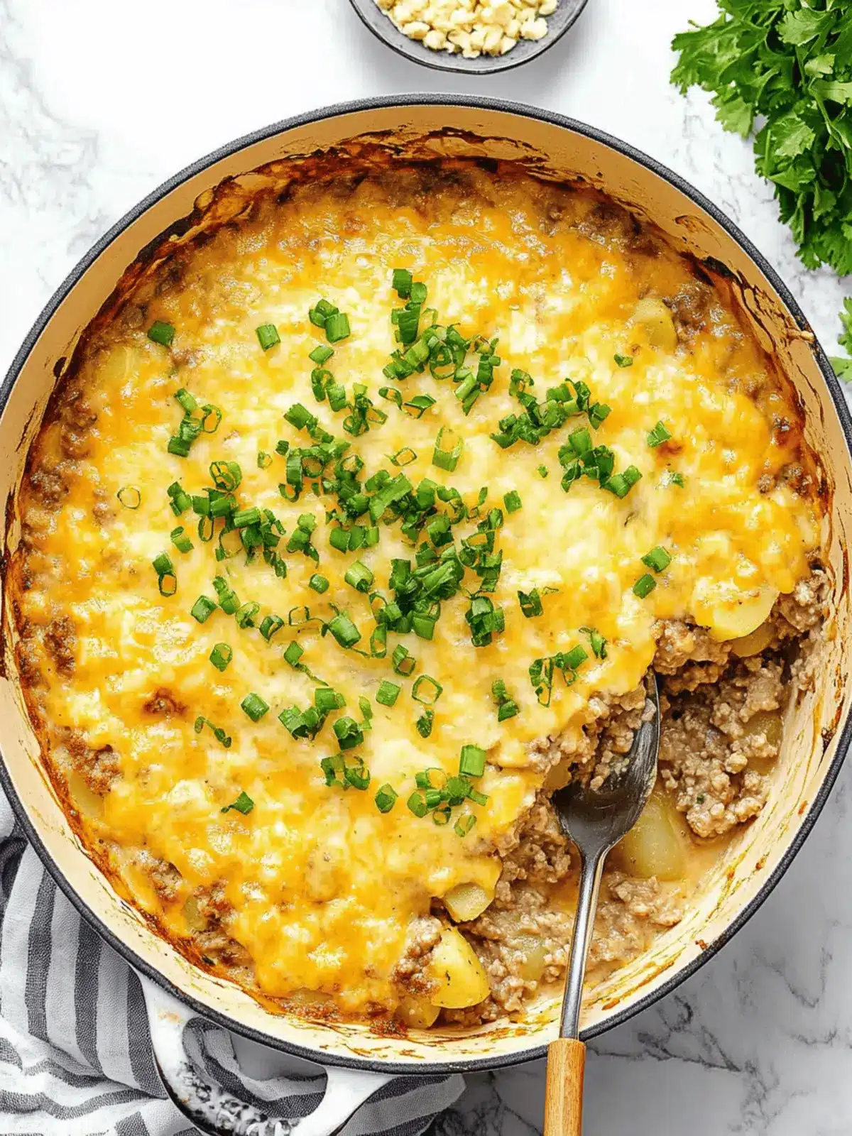 Easy Cheesy Hamburger and Potato Casserole