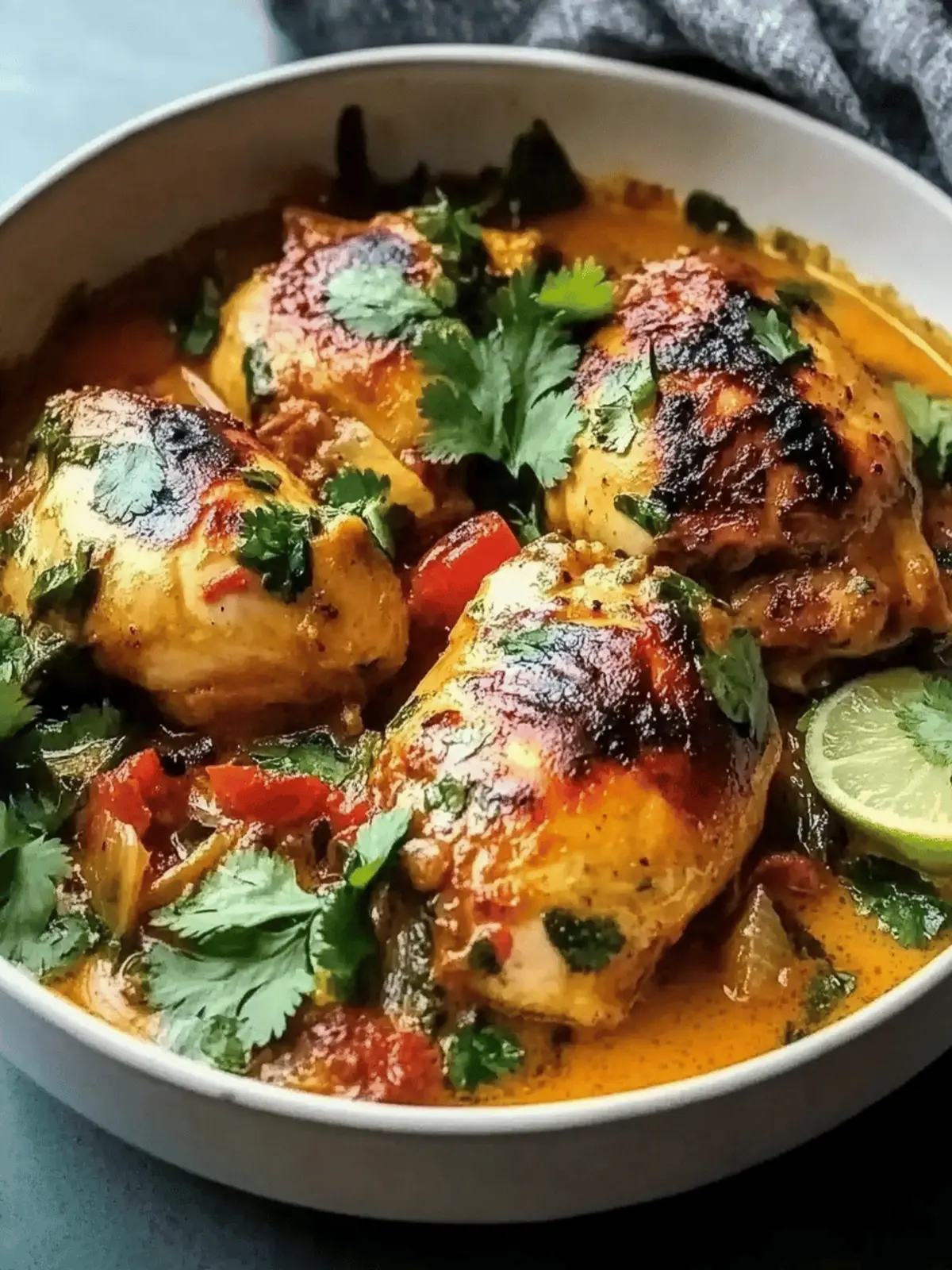 Coconut Milk-Braised Chicken with Harissa