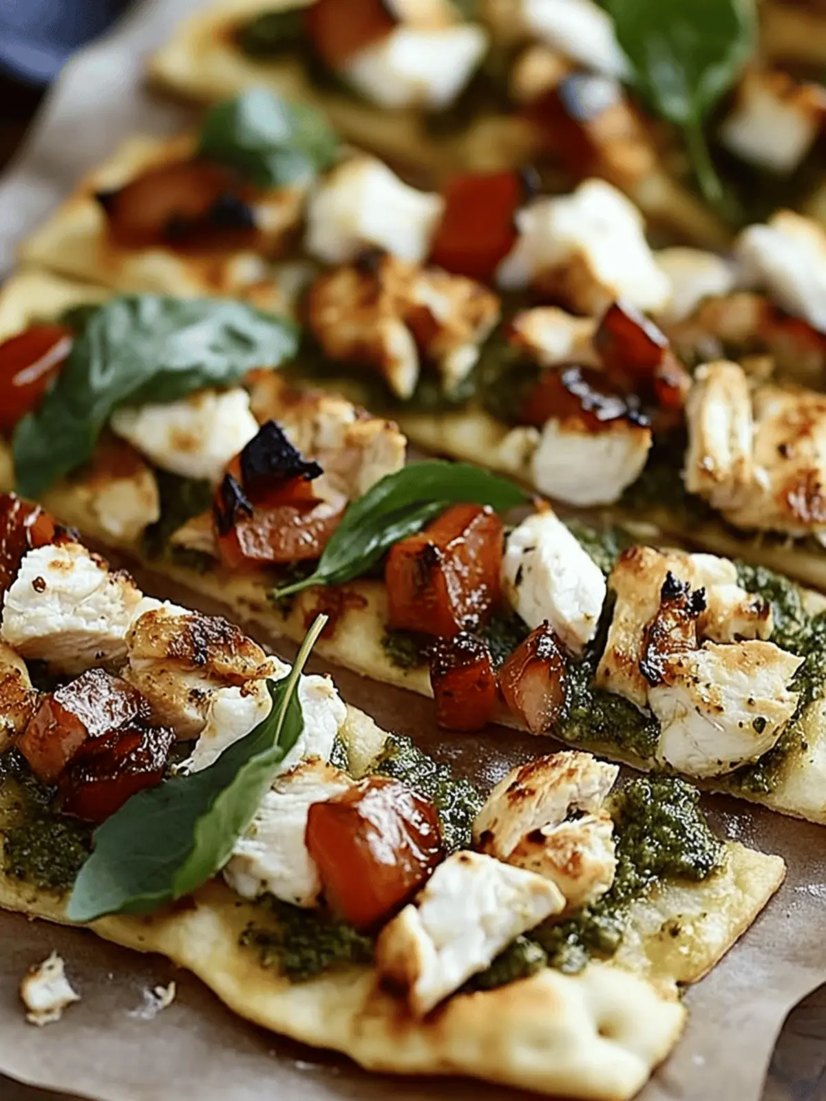 Pesto Chicken Flatbread