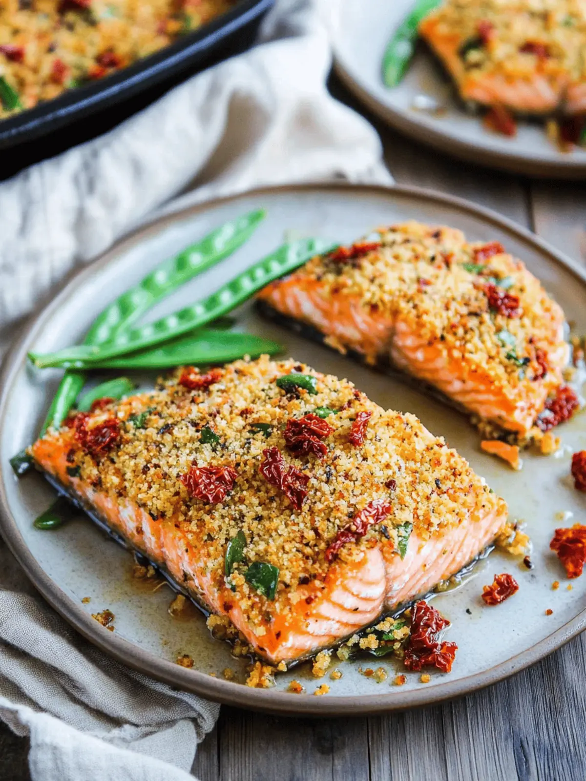 Sun-Dried Tomato Parmesan Crusted Salmon
