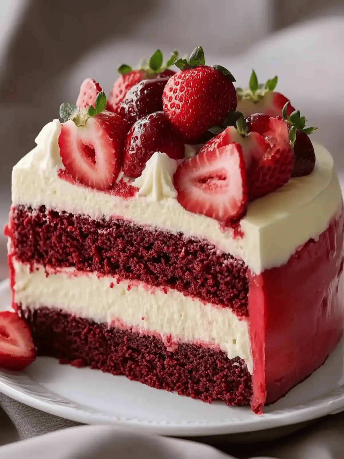 Red Velvet Strawberry Cheesecake Recipe