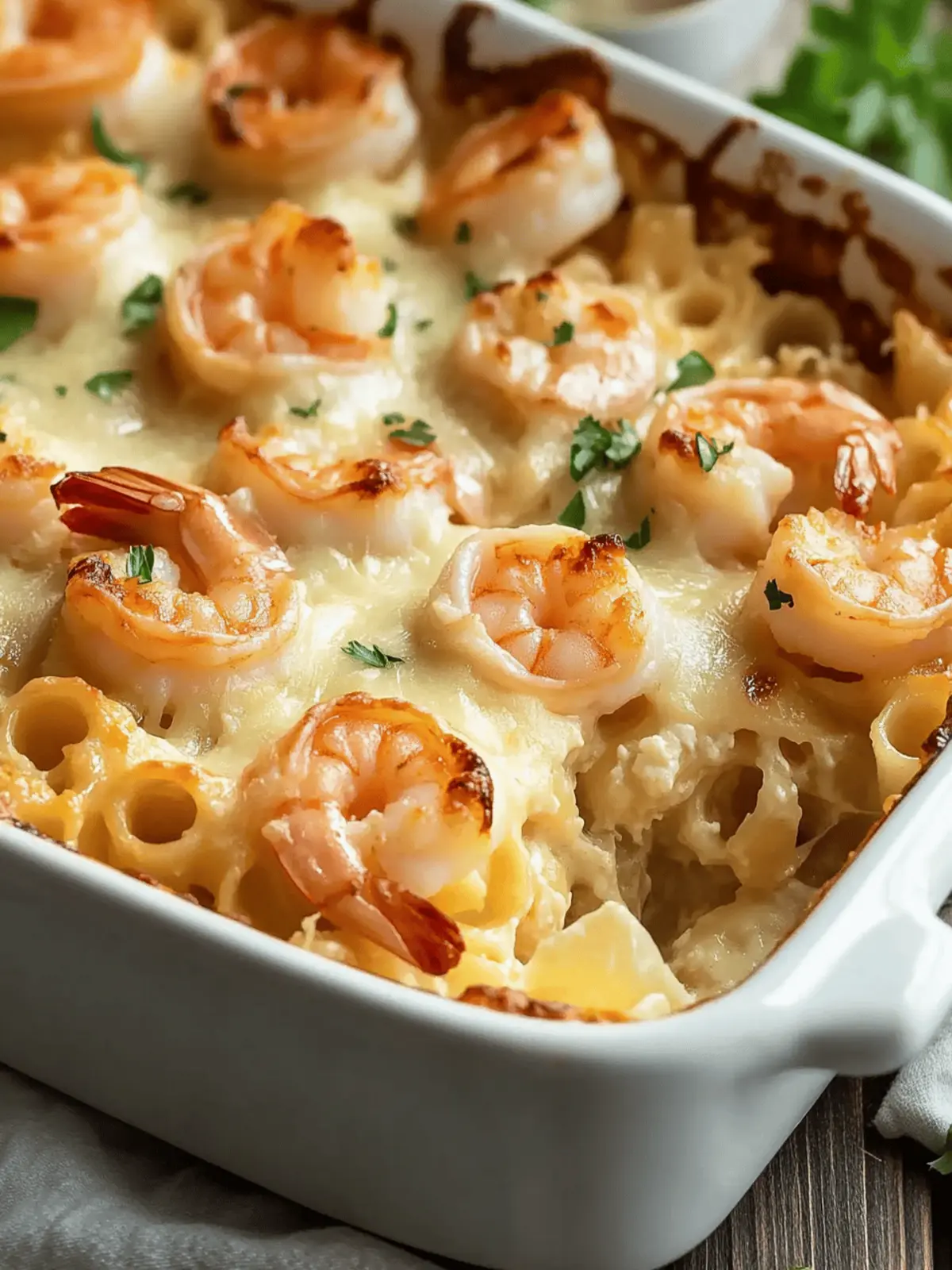 Shrimp Scampi Pasta Bake
