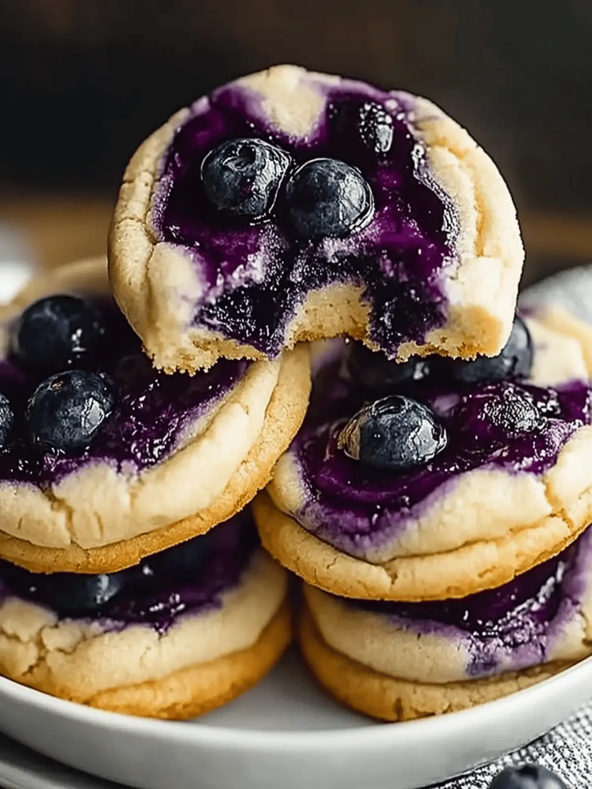Cheesecake Cookies with Blueberry Jam
