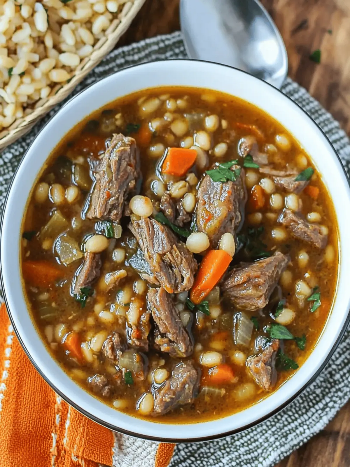 Crockpot Beef Barley Soup