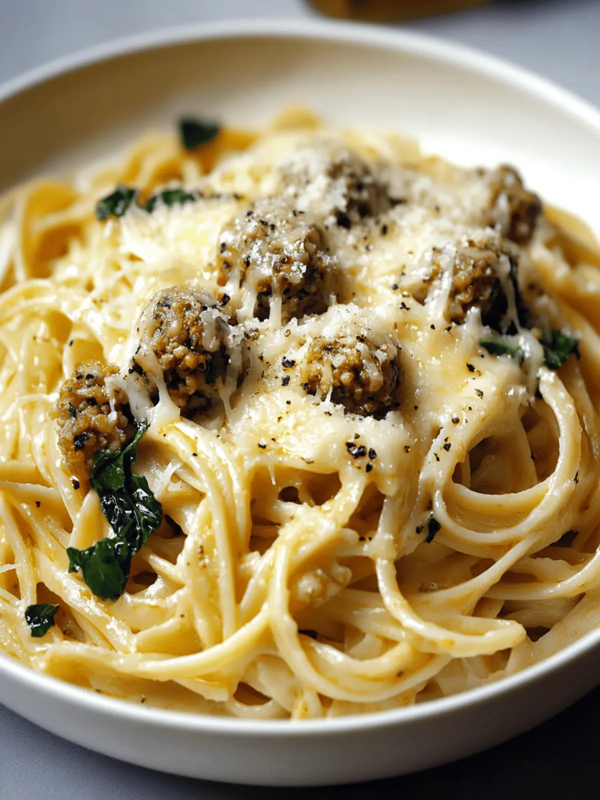 Cheesy Garlic Linguine