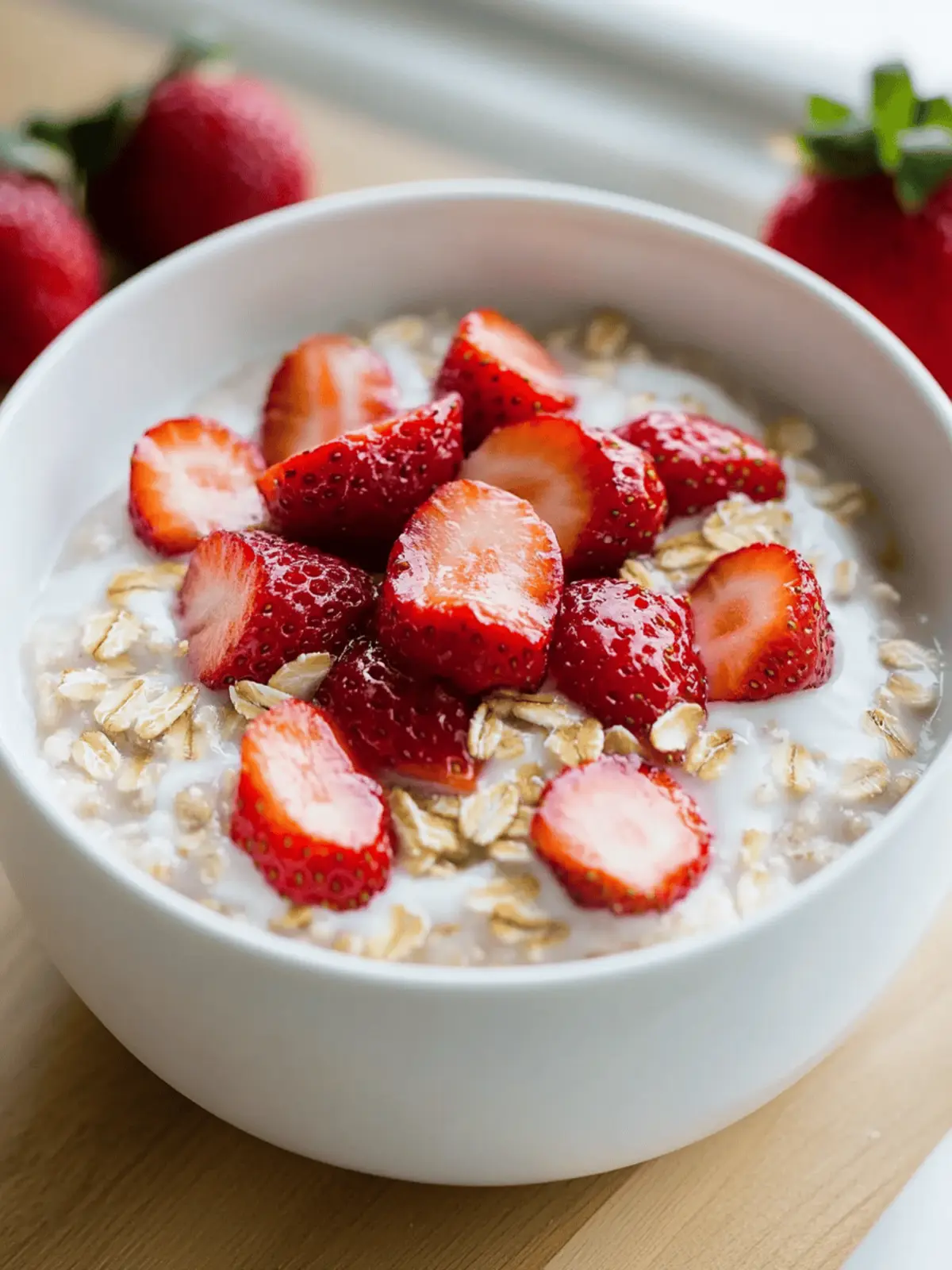 Strawberries and Cream Overnight Oats Recipe