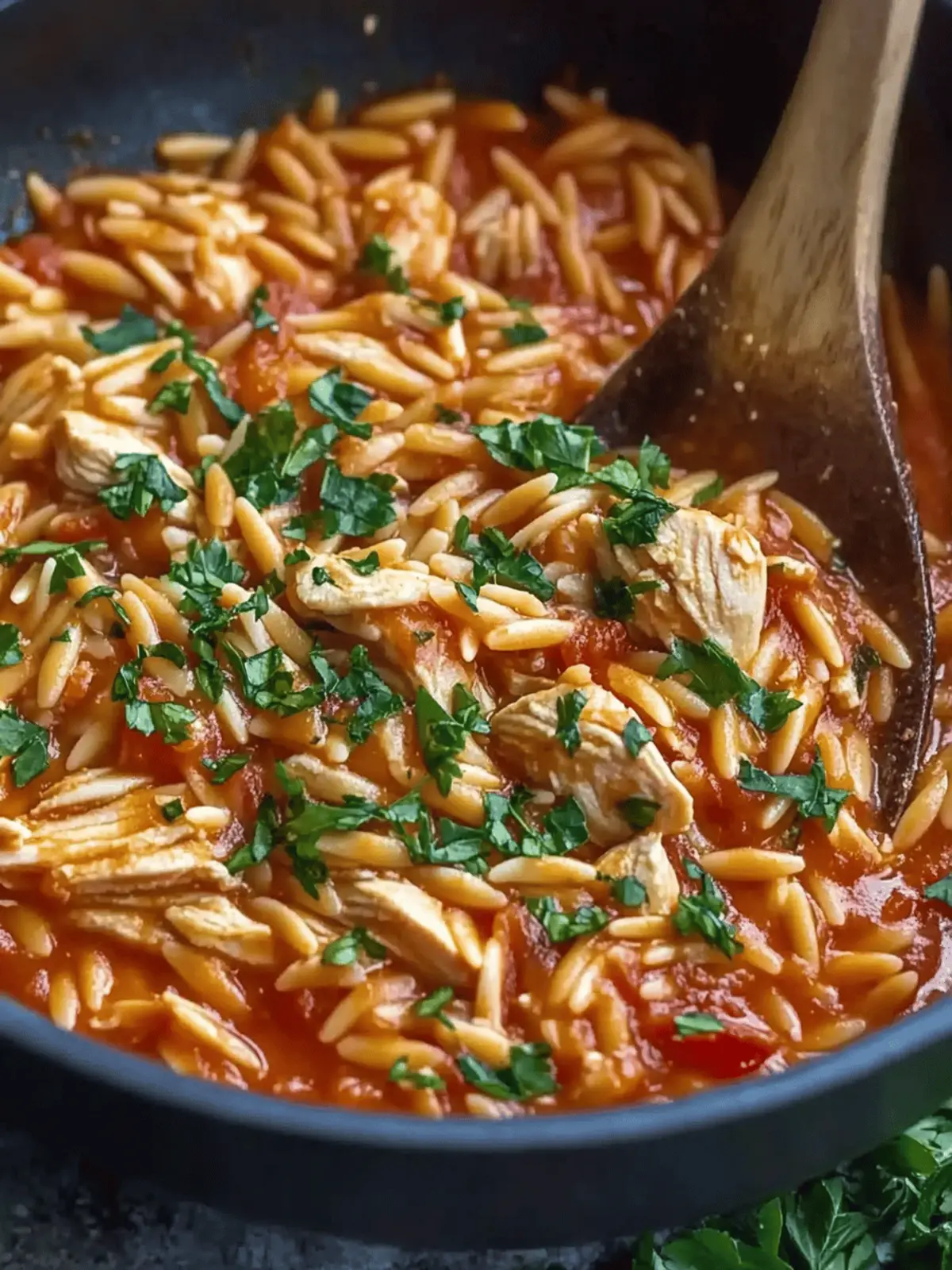 Creamy Tomato Orzo with Chicken Recipe