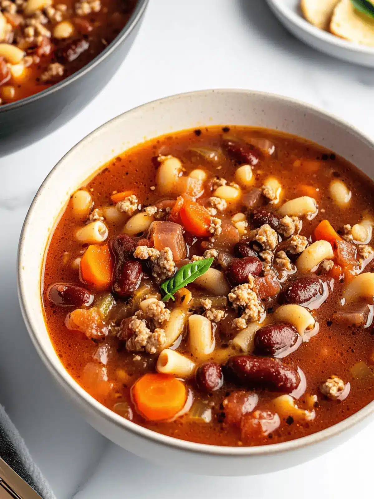 Crockpot Pasta Fagioli Soup