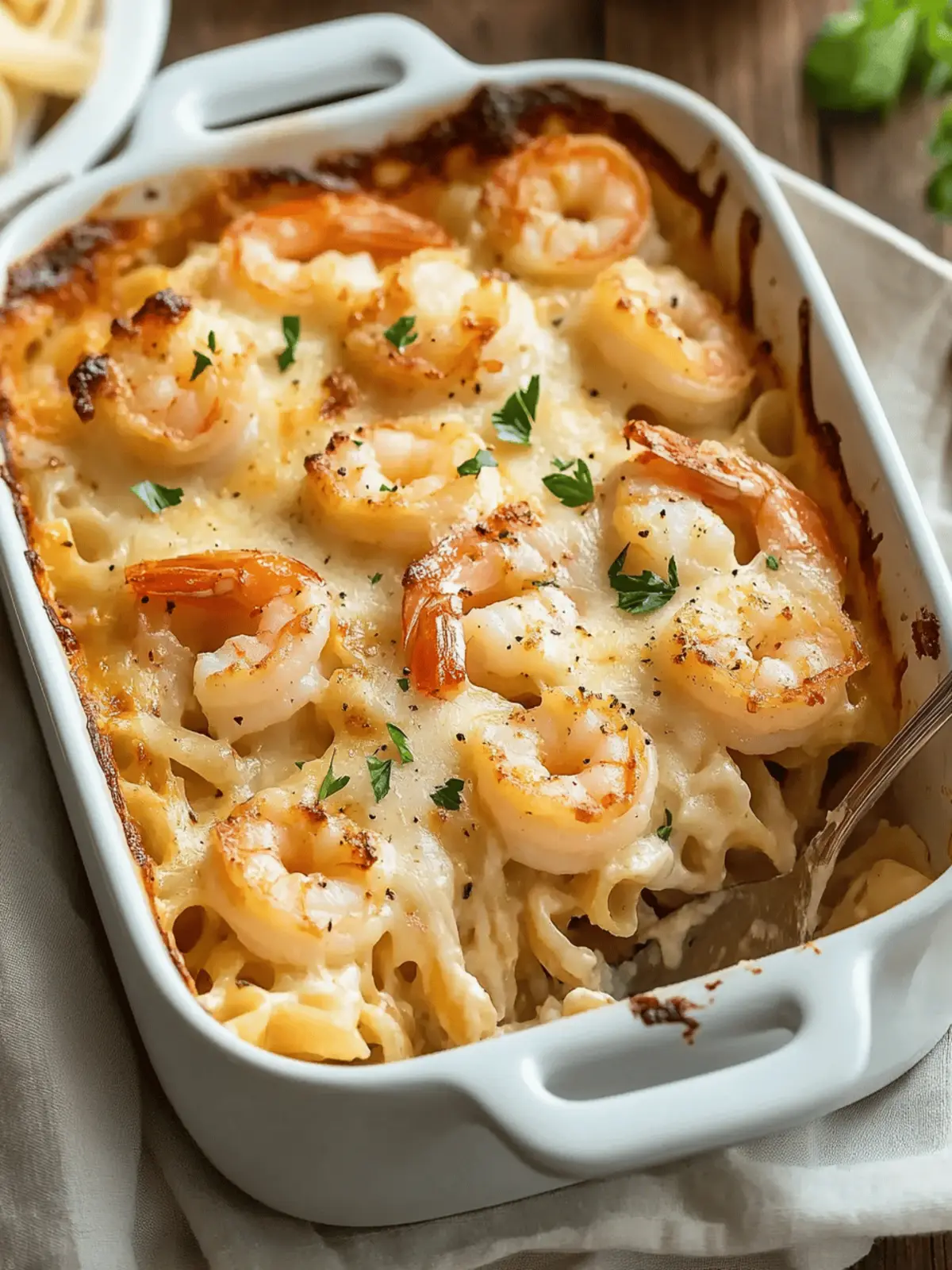 Shrimp Scampi Pasta Bake